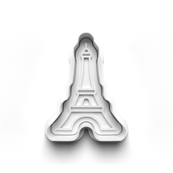 Paris Theme Cookie Cutters Set + Stamps for Baking, Crafts, Play dough 1072