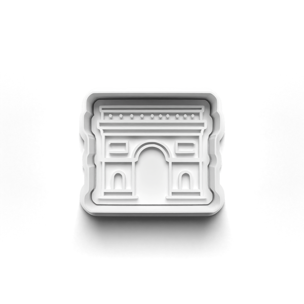 Paris Theme Cookie Cutters Set + Stamps for Baking, Crafts, Play dough 1072