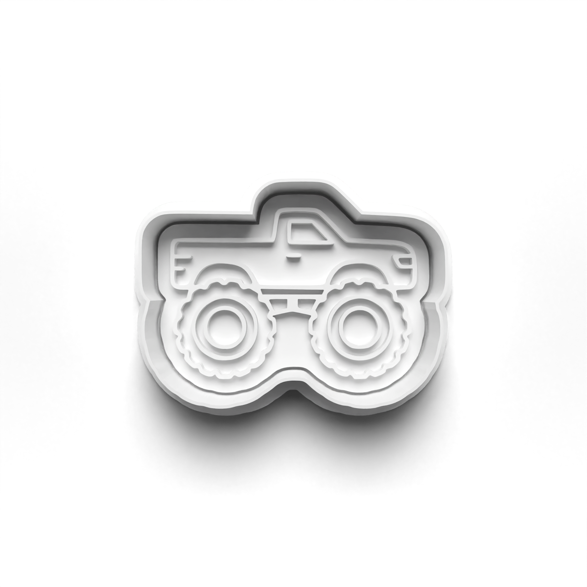 Monster Truck Theme Cookie Cutters Set + Stamps for Baking, Cookies, Crafts 1081