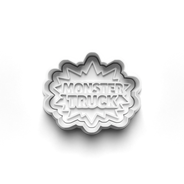 Monster Truck Theme Cookie Cutters Set + Stamps for Baking, Cookies, Crafts 1081