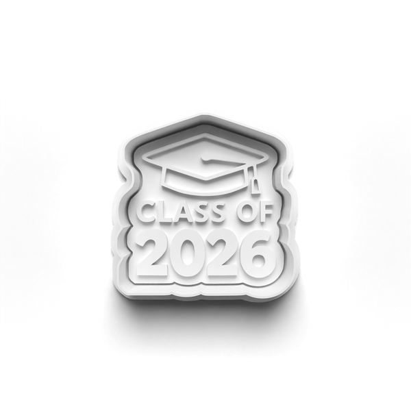 Class of 2026 Theme Cookie Cutters Set + Stamps for Baking, Cookies, Crafts 1089