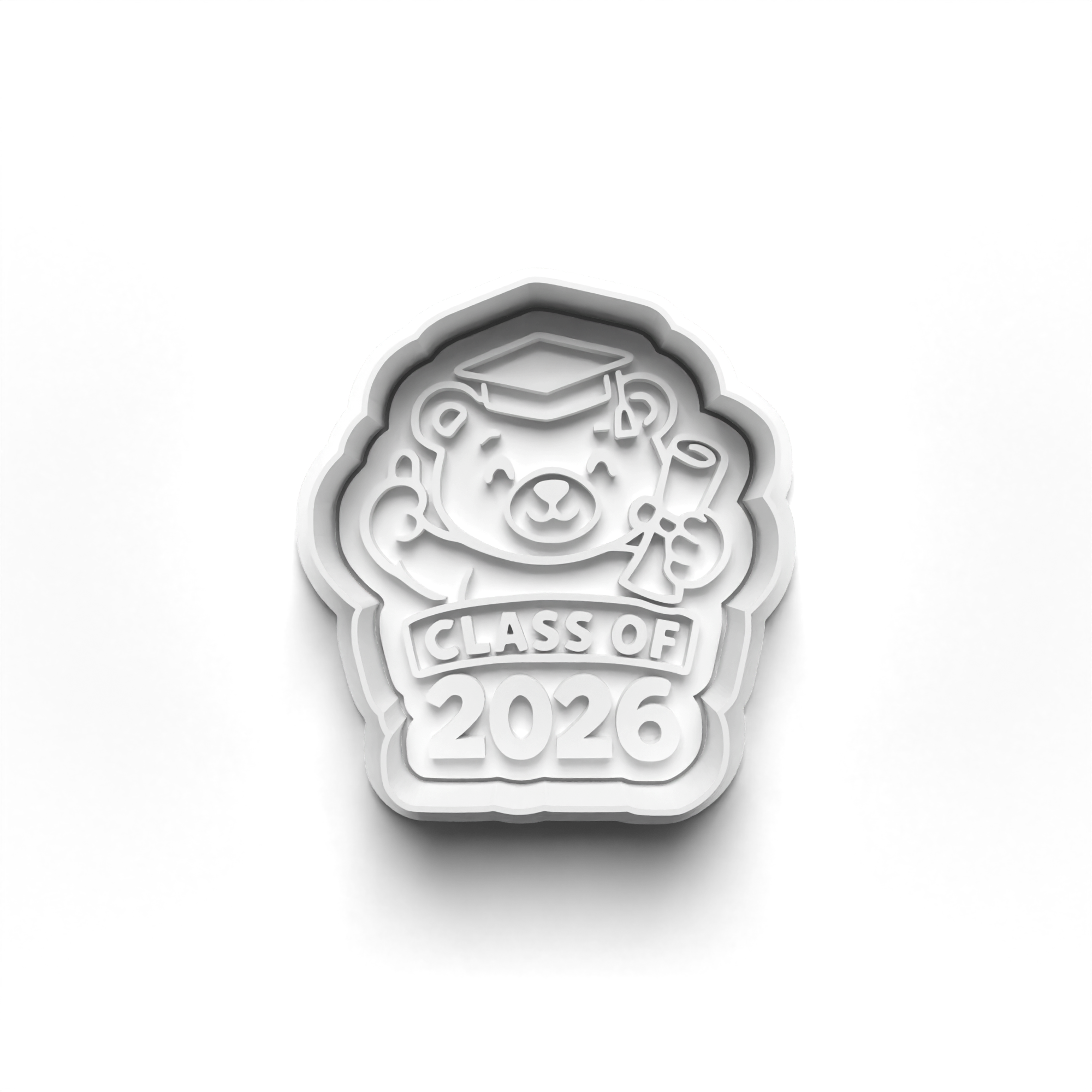 Class of 2026 Theme Cookie Cutters Set + Stamps for Baking, Cookies, Crafts 1089