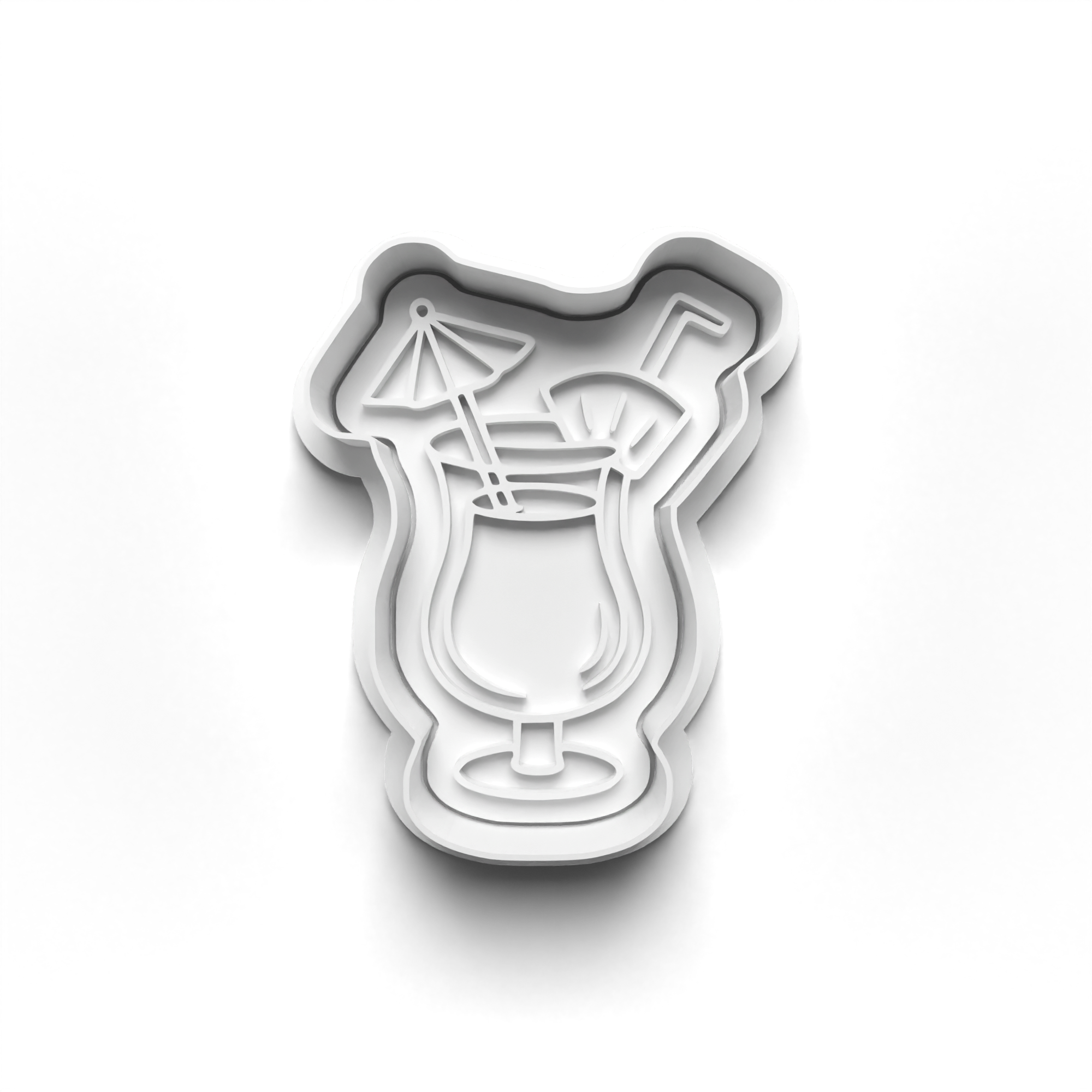 Cocktails Theme Cookie Cutters Set + Stamps for Baking, Cookies, Crafts 1090