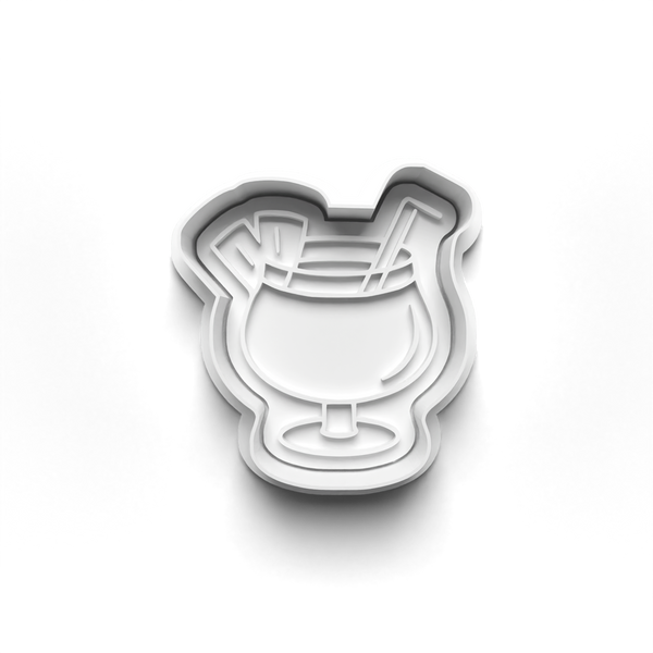 Cocktails Theme Cookie Cutters Set + Stamps for Baking, Cookies, Crafts 1090