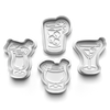 Cocktails Theme Cookie Cutters Set + Stamps for Baking, Cookies, Crafts 1090