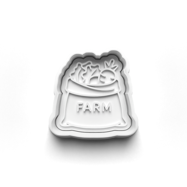 Farmers Market Theme Cookie Cutters Set + Stamps for Baking, Crafts 1100