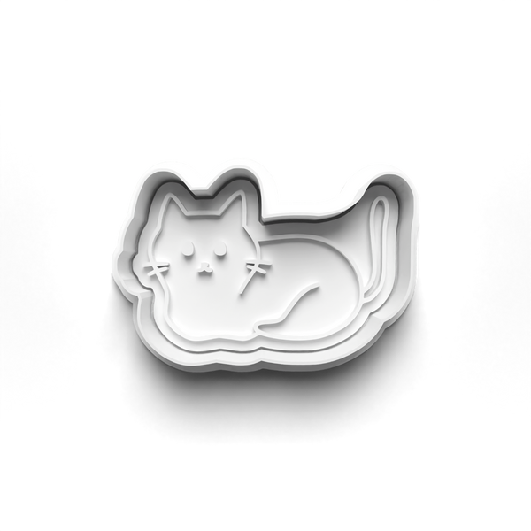 Cat Theme Cookie Cutters Set + Stamps for Baking, Cookies, Crafts 1105