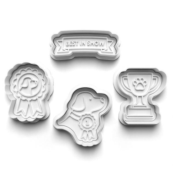 Dog Show Theme Cookie Cutters Set + Stamps for Baking, Cookies, Crafts 1110