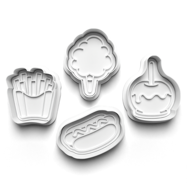 Festival Food Theme Cookie Cutters Set + Stamps for Baking, Crafts 1112