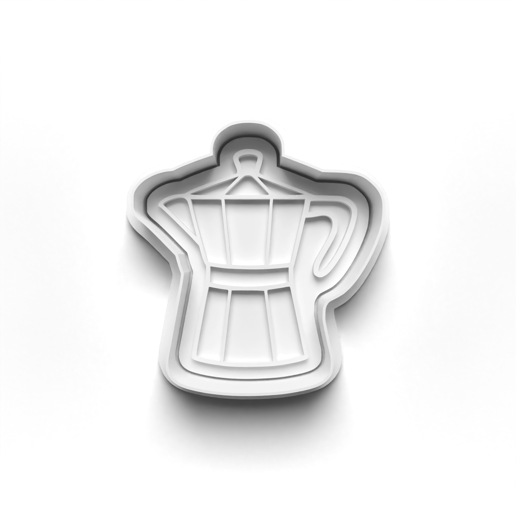 Moka Pot Coffee Theme Cookie Cutters Set + Stamps for Baking, Cookies, Crafts 1113