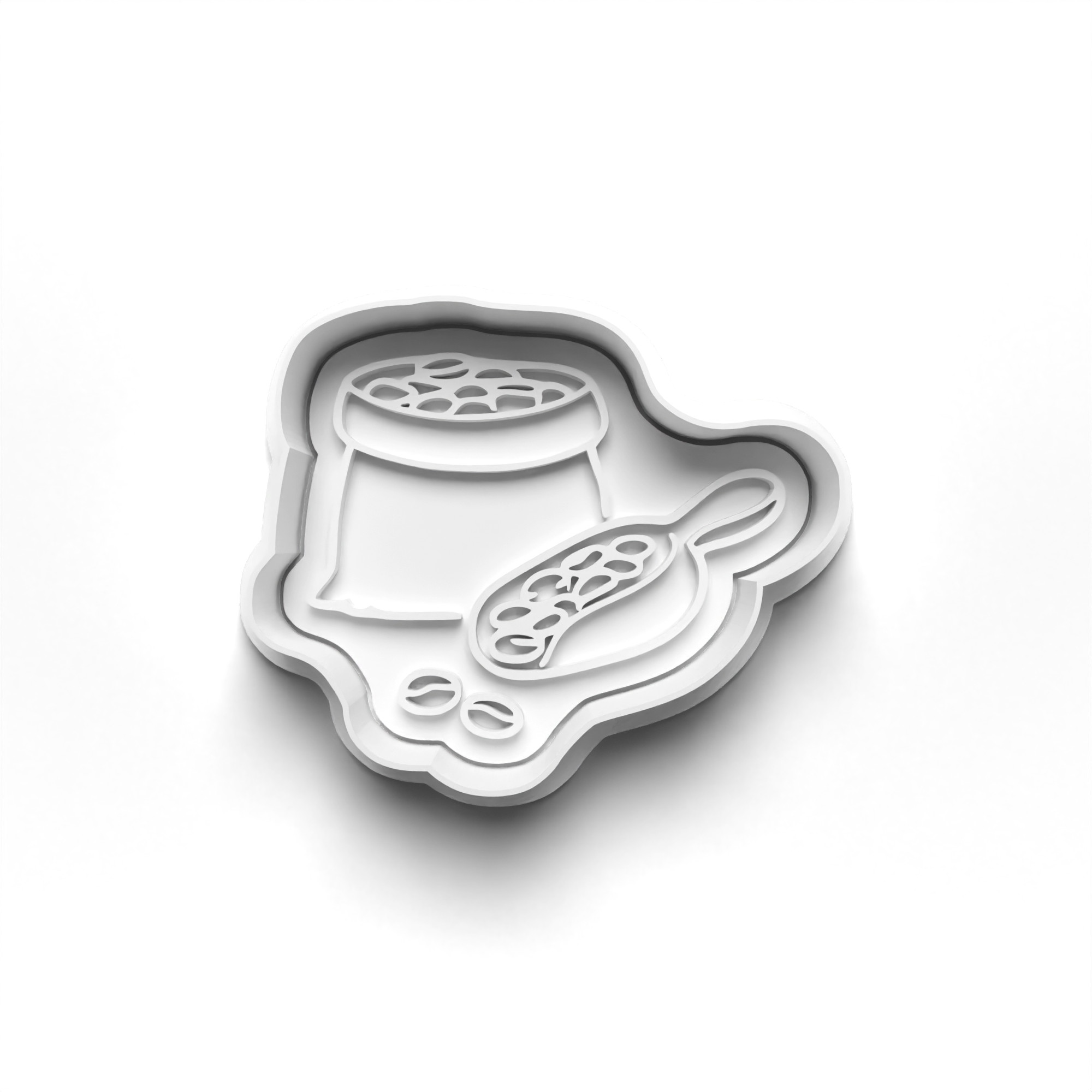 Moka Pot Coffee Theme Cookie Cutters Set + Stamps for Baking, Cookies, Crafts 1113