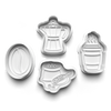 Moka Pot Coffee Theme Cookie Cutters Set + Stamps for Baking, Cookies, Crafts 1113