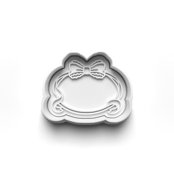 Ribbon Frame Cookie Cutters Set + Stamps for Baking, Cookies, Crafts 1117