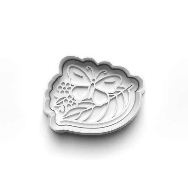 Botanical Garden Theme Cookie Cutters Set + Stamps for Baking, Cookies, Crafts 1124
