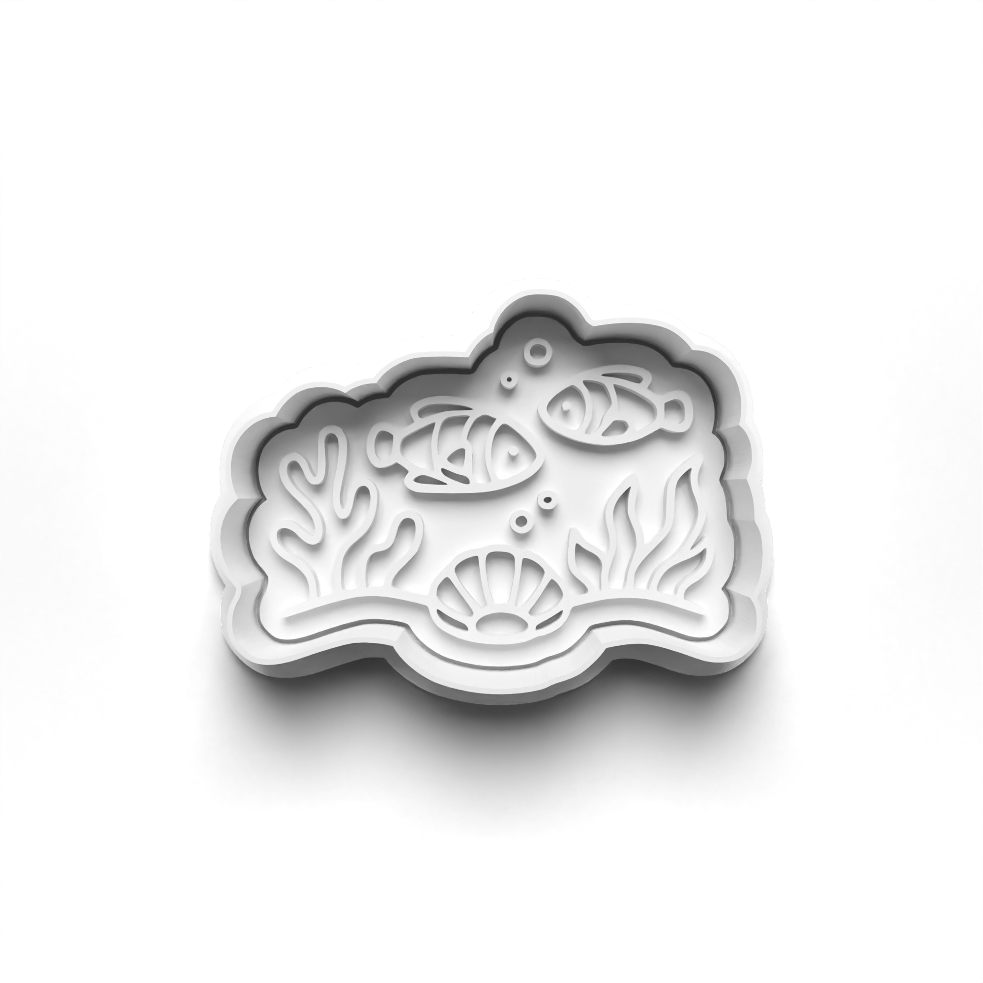 Coral Reef Theme Cookie Cutters Set + Stamps for Baking, Cookies, Crafts 1127