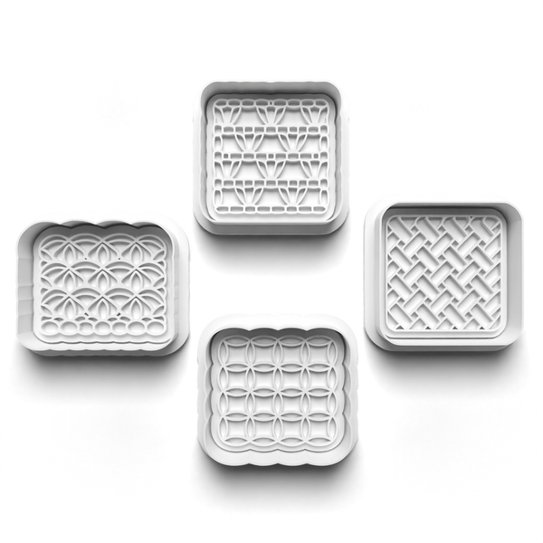 Crochet Pattern Theme Cookie Cutters Set + Stamps for Baking, Cookies, Crafts 1129
