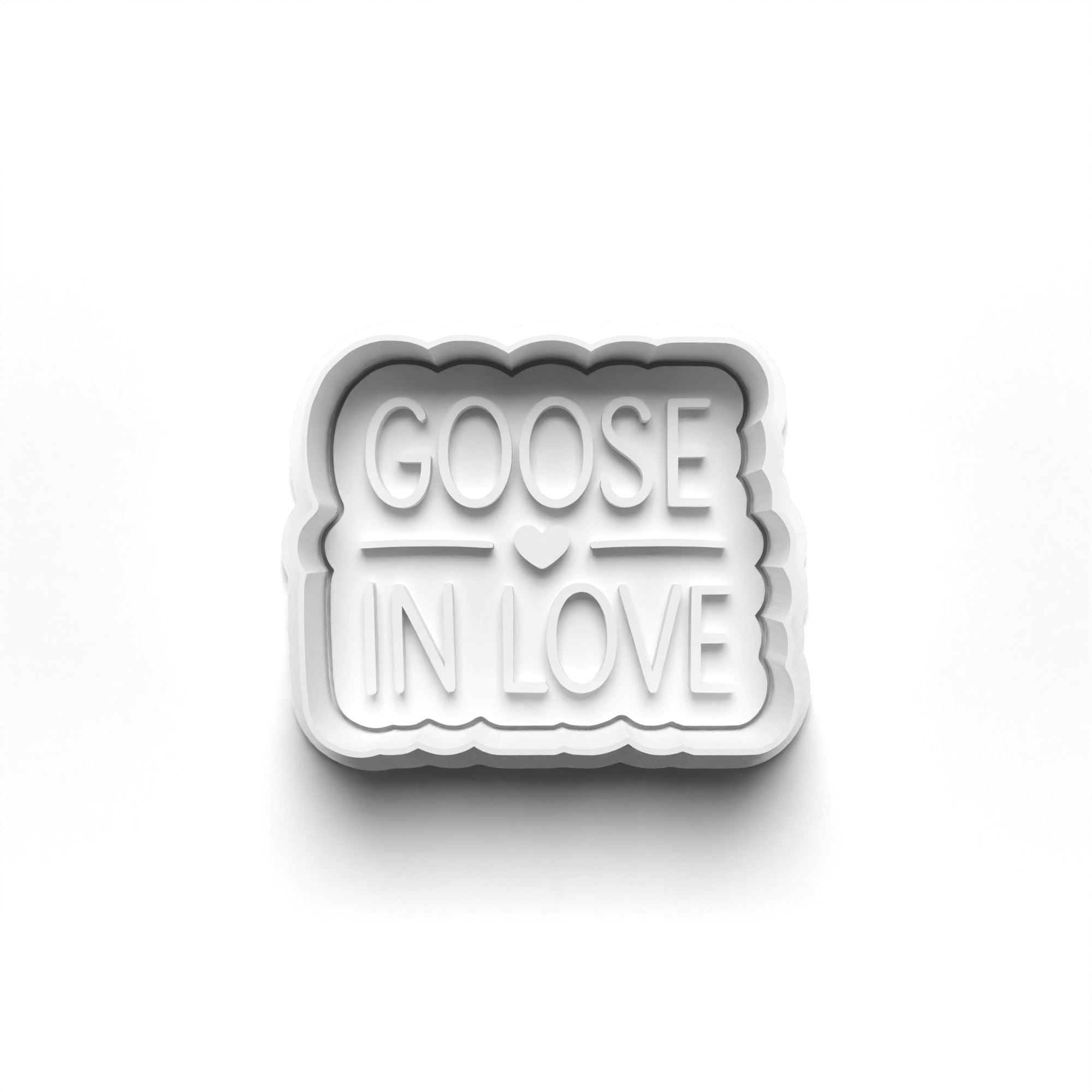 Goose In Love Theme Cookie Cutters Set + Stamps for Baking, Cookies, Crafts 1131