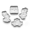 Goose In Love Theme Cookie Cutters Set + Stamps for Baking, Cookies, Crafts 1131