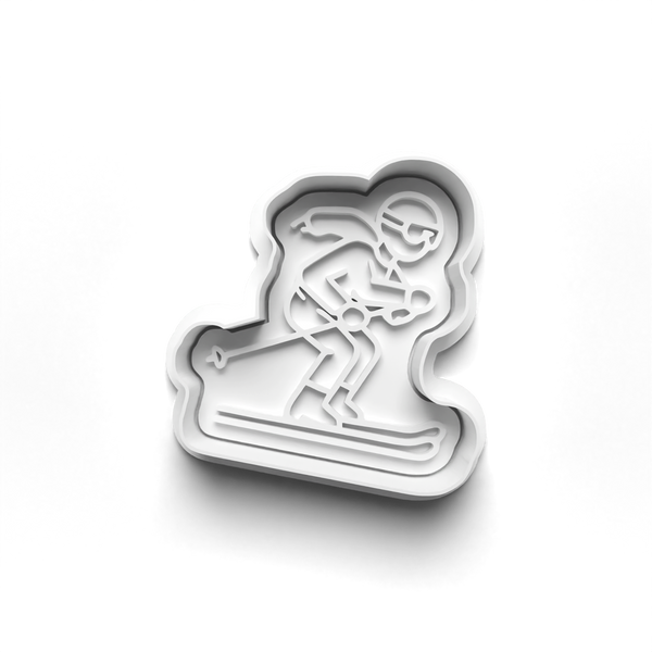 Skiing Theme Cookie Cutters Set + Stamps for Baking, Cookies, Crafts 1136