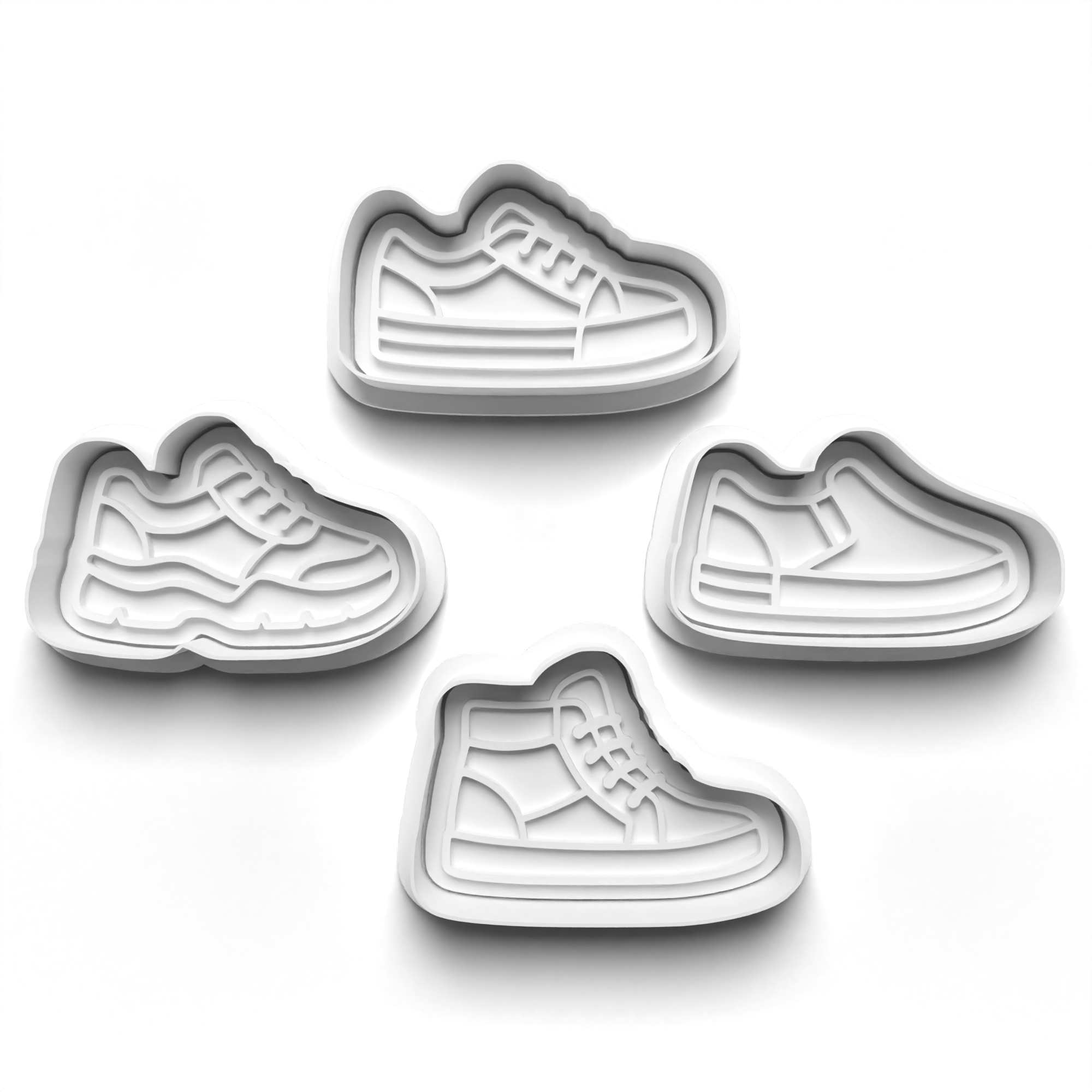 Sneaker Shoes Cookie Cutters Set + Stamps for Baking, Cookies, Crafts 1137