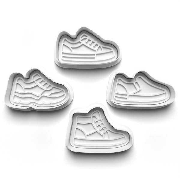 Sneaker Shoes Cookie Cutters Set + Stamps for Baking, Cookies, Crafts 1137