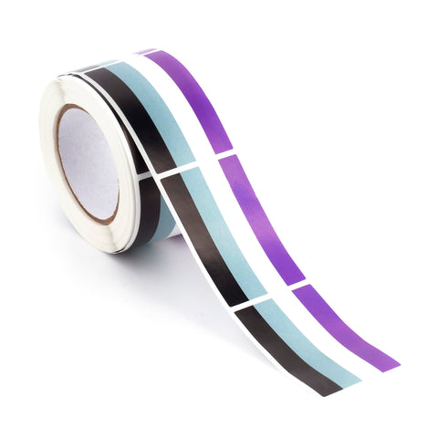 Asexual Flag Stickers * 250 Per Roll (2" x 1-1/4") - *Discontinued*