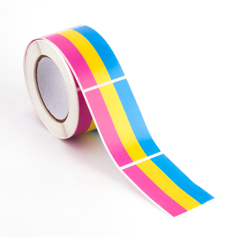 Pansexual Flag Stickers * 250 Per Roll (2" x 1-1/4") - *Discontinued*