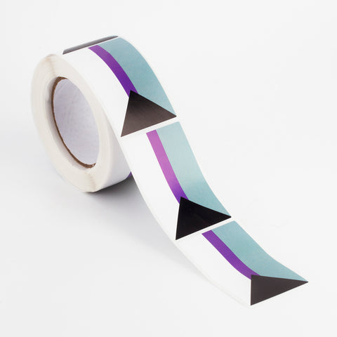 Demisexual Flag Stickers * 250 Per Roll (2" x 1-1/4") - *Discontinued*