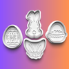 Easter Theme Cookie Cutters Set + Stamps for Baking, Crafts, Dough 0806