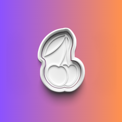 Cherries Theme Cookie Cutters Set + Stamps for Baking, Crafts, Play dough 0811