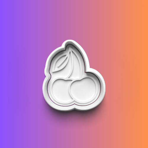 Cherries Theme Cookie Cutters Set + Stamps for Baking, Crafts, Play dough 0811