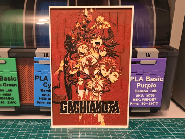 Gachiakuta Anime Poster - 3D Printed Fan Artwork Size:  5.25 x 7.85 inches