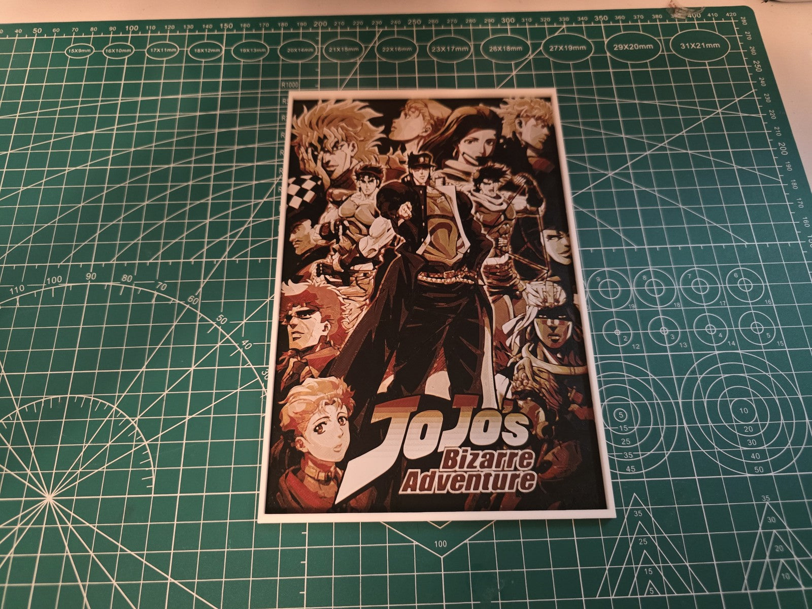 JoJo's Bizarre Adventure Anime 3D Printed Fan Artwork Size:  5.25 x 7.85 inches