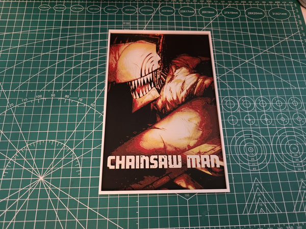Chainsaw Man Anime  (2022) 3D Printed Fan Artwork Size: 5.25 x 7.85 inches