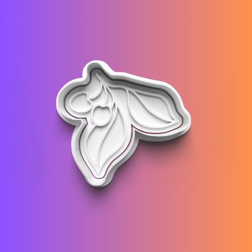 Cherries Theme Cookie Cutters Set + Stamps for Baking, Crafts, Play dough 0811