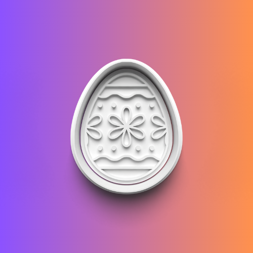 Easter Theme Cookie Cutters Set + Stamps for Baking, Crafts, Dough 0806