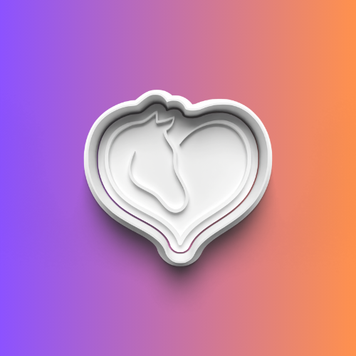 Horses Theme Cookie Cutters Set + Stamps for Baking, Crafts, Dough 0809