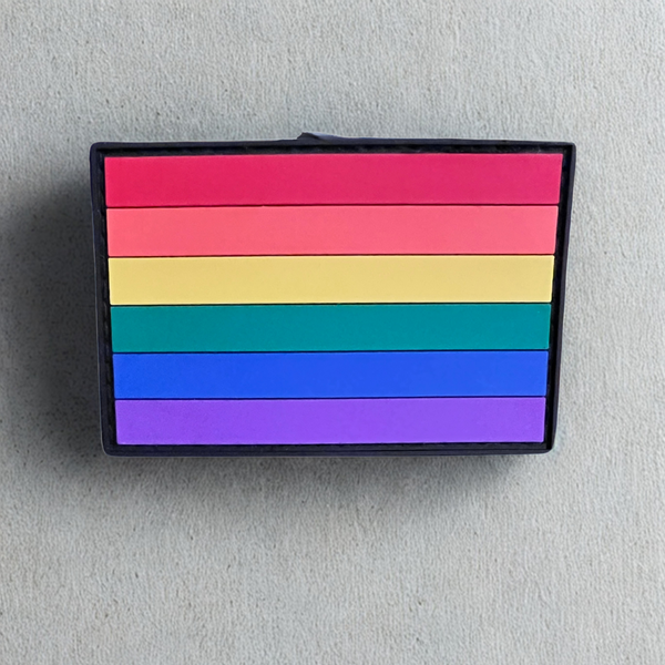 Rainbow PVC Hook & Loop Patch 3" x 2"