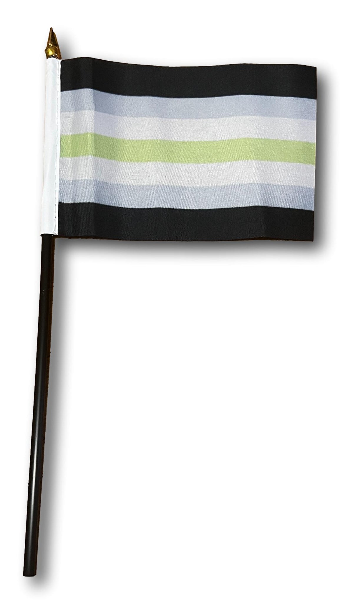 Agender 4" x 6" Single Hand Flag - Screen Printed