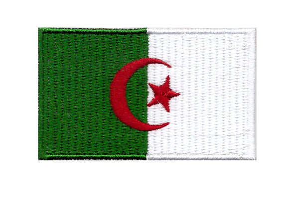 Algeria Flag Iron On Patch 2-1/2" x 1-1/2" (6.3 x 3.8 cm)