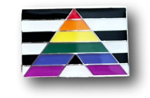 Ally Flag Magnetic Pin 1" - Magnetic Backing