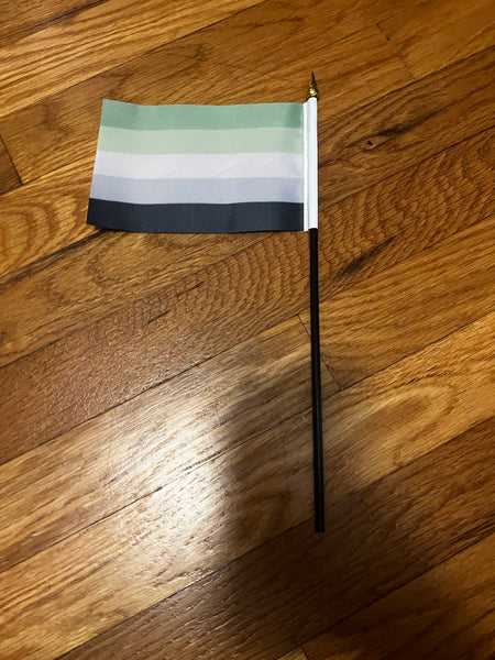 Aromantic 4" x 6" Single Hand Flag - Screen Printed