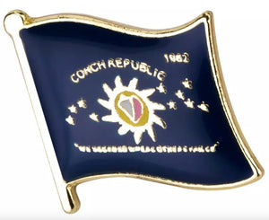 Conch Republic Flag Lapel Pin 3/4" x 5/8"