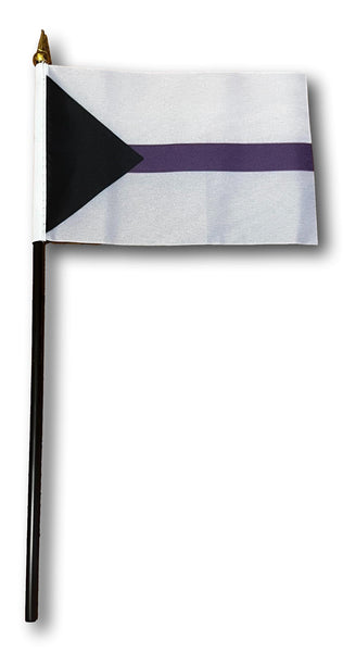 Demisexual 4" x 6" Single Hand Flag - Screen Printed