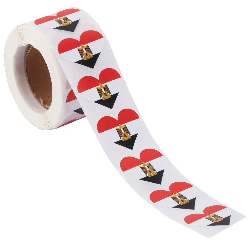 Egypt Heart Stickers * 500 Per Roll (1