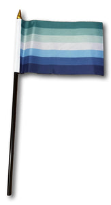 Gay Male 4" x 6" Single Hand Flag - Screen Printed
