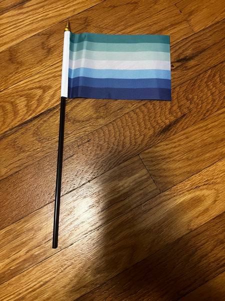 Gay Male 4" x 6" Single Hand Flag - Screen Printed