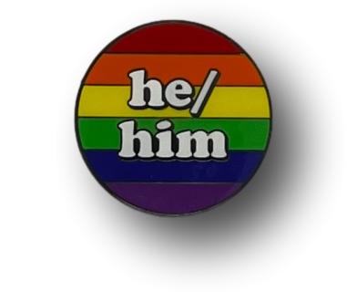 He/Him Magnetic Pronoun Pin