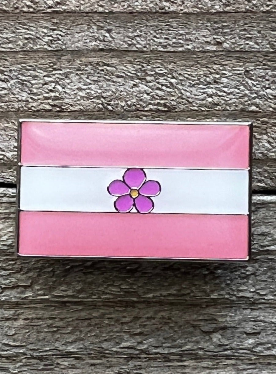 Lesbian Sapphic Flag Magnetic Pin - 1