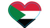 Sudan Heart Stickers * 500 Per Roll (1" x 1") Donation to Charity